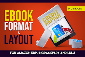 do book formatting, ebook, KDP paperback, and layout design
