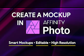 professional mockup design with affinity photo