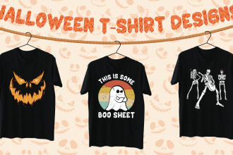 do halloween t shirt design for merch etsy and pod