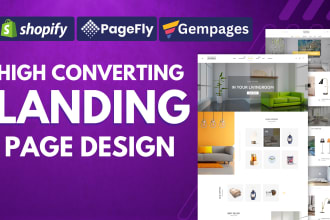 design shopify homepage landing page product page by pagefly gempages zipify