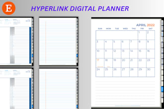 hyperlinked planner, digital planner, digital products, hyperlink