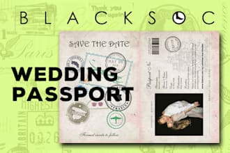 customize this passport wedding invite