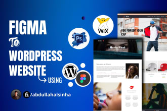 turn figma to wordpress, wix to wordpress, psd to wordpress