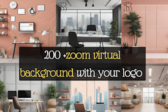 design a custom zoom virtual background with your logo