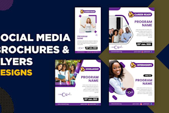 design your social media post, flyers, banners, brochures, carousel, fb covers