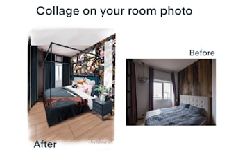 design a complete textile set for your room curtains, pillows, bedspread