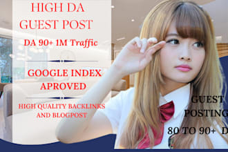 provide high quality guest posts with do follow backlinks