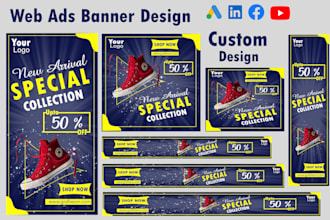 design static google banner ads, web banners for all social media