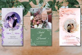 create event invitations, for weddings, birthdays, baby showers, etc