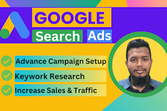 do advance google search ads PPC campaign setup and manage