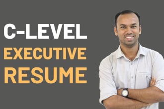 write CEO, cto, MD, vp, cfo executive resumes and linkedin