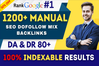 build high authority SEO manual backlinks on high da DR traffic sites