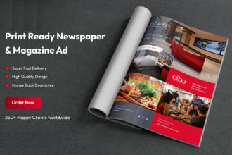 design stunning print ad, magazine ad or newspaper ad