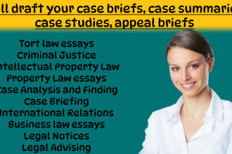 do case briefs, memos, case summaries