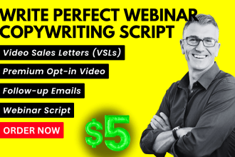 write your perfect webinar copywriting script and video sales letter that sells
