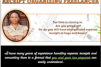 organize, categorize, summarize and scan expense receipts