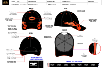design bucket hat cap design tech pack with mockup