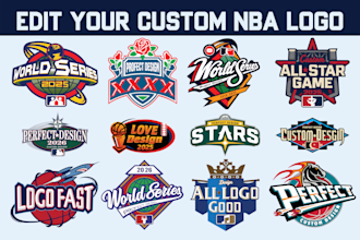 create nba, mlb, NFL, parody, world series, all star,  event logo for your brand
