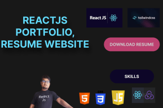 do reactjs resume portfolio website with tailwindcss