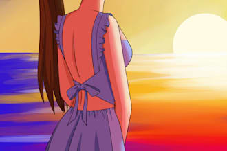 draw visual novel cgs