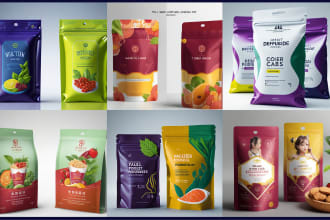 premium pouch label design,food pouch and product packaging