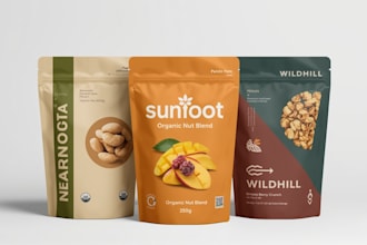 premium pouch label design,food pouch and product packaging