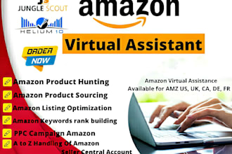 be your professional amazon virtual assistant for sales, growth, SEO, PPC ads