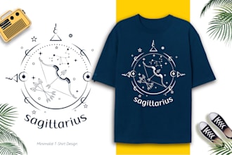 create minimalist t shirt design with minimal artwork