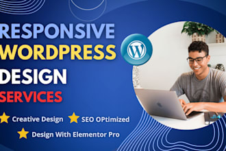 create a responsive wordpress website using modern templates and builde