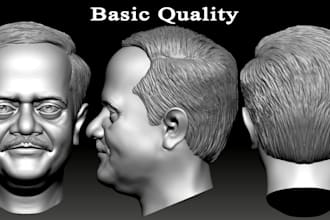 do print ready 3d faces in high detail