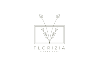 create flower, boho, modern, minimalist, logo, design