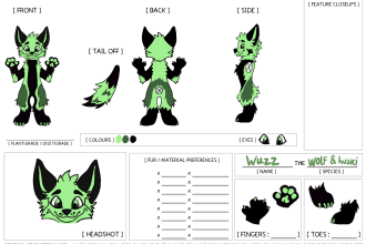 make a template of your fursona