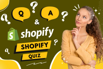 build online shopify quiz dropshipping store, shopify website