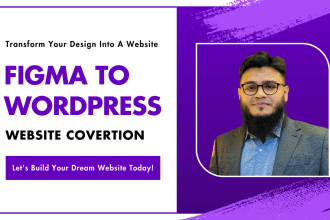 convert figma, xd, and PSD to wordpress using elementor