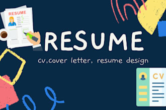 design write modern and professional resume cv, cover letter