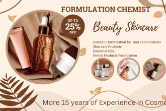 do formulation chemist for cosmetic with natural ingredients