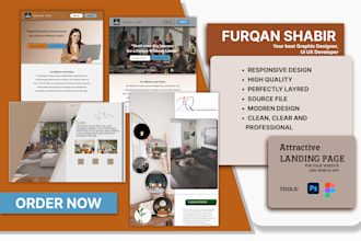 can design and redesign your website landing page uiux design
