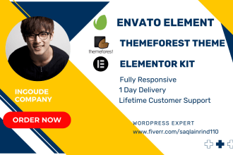 urgently install envato element kit, themeforest, wordpress, theme, template