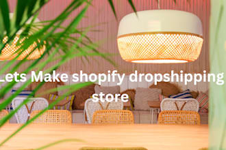 design shopify store and shopify website for dropshipping