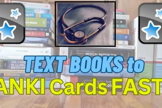 convert medical textbooks in to anki flashcards