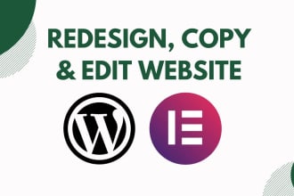redesign, copy, clone, duplicate or edit wordpress website