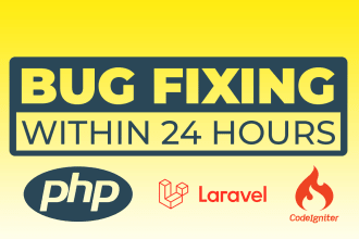 fix your PHP website bugs using laravel, codeigniter, core php