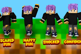 make 5 minecraft poses for thumbnails