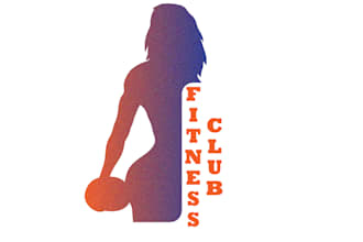 create a girl gym logo design design
