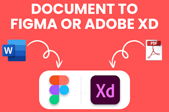 convert PDF document to figma or adobe xd