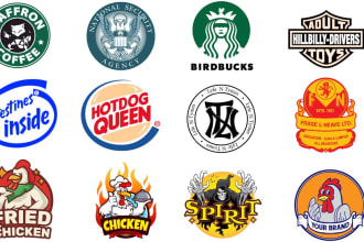 do or redo nba, mbl, NFL, nhl, ncaa, ufc, parody logo with your brand name