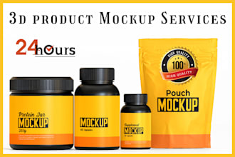 create 3d digital product packaging mockup or box mockup in photoshop