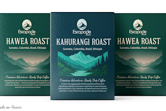 create coffee packaging design with a premium flavor concept