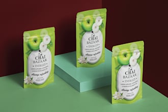 do professional pouch label, food label, product label design