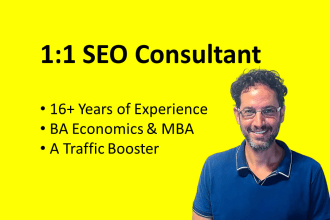 be your SEO consultant, mentor, trainer, coach